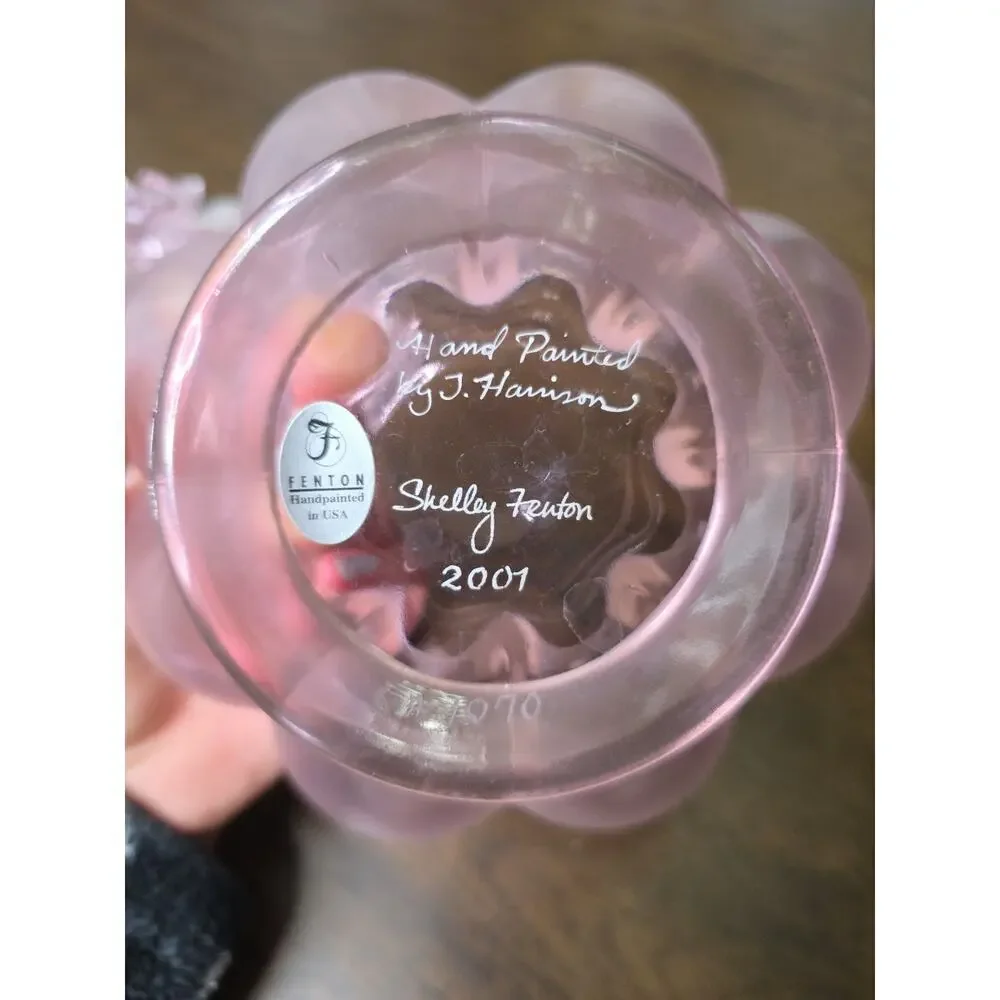 Shelley Fenton Signed Covered Candy Dish Pink Chiffon Spring Splendor Limited Ed